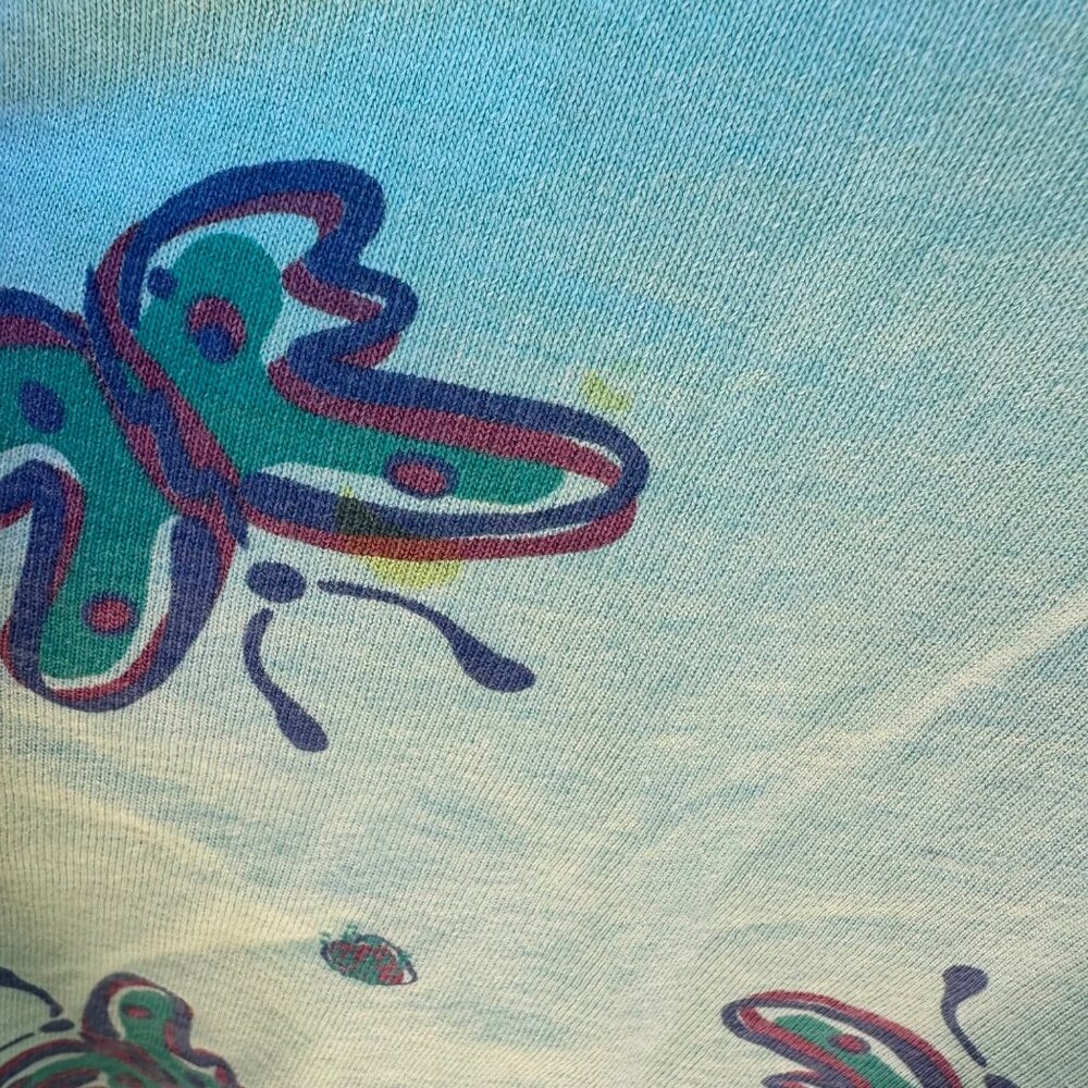 Vintage Zip Code Teal Purple Butterfly USA Muscle Tank Top Size L - Picture 6 of 9